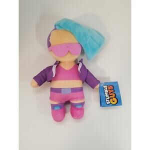 Stumble Guys Veloci T With Purple Jacket 8-Inch Plush Pink Blue Purple Brand New